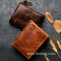 Breathable elegant men wallet leathery anti-theft leather wallet business outdoor soft leather wallets men